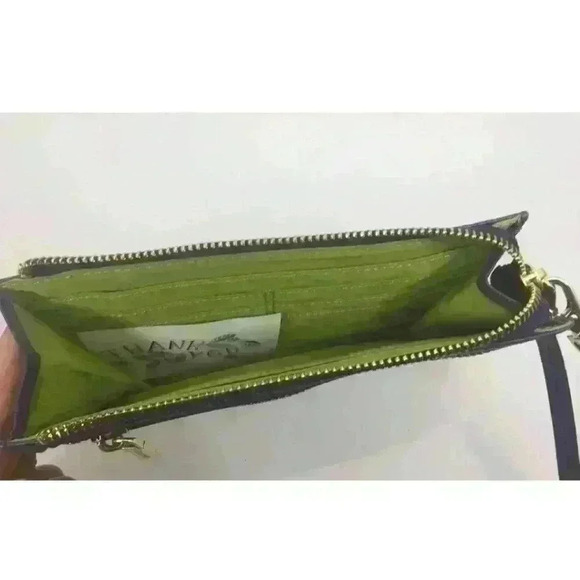 NEW Anne Klein Jazzy Geos Large Blue Wristlet Evening Bag Clutch - Picture 3 of 5